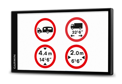 There are dimension and weight restrictions on the road for vehicles like motorhomes and caravans. Specific motorhome and caravan sat nav devices are able to plan itineraries on suitable roads