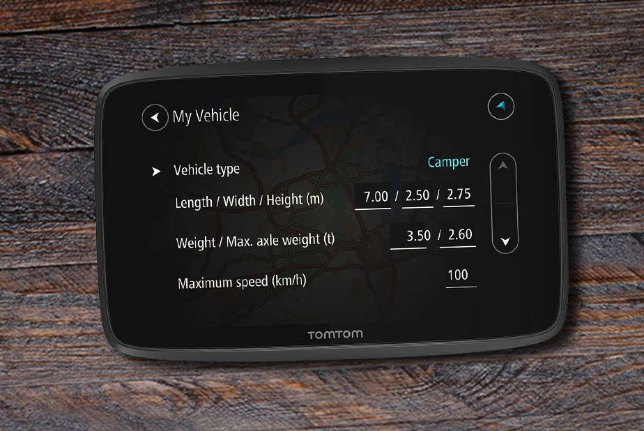 TomTom Campervan and Caravan Sat Nav GO Camper Tour 6 Screen with  Campervan and Caravan POIs, Updates via Wi-Fi, TomTom Traffic and Speedcam