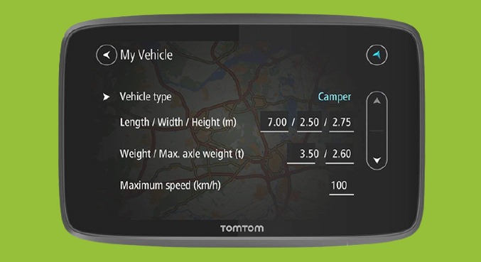 Picture of the TomTom GO Camper