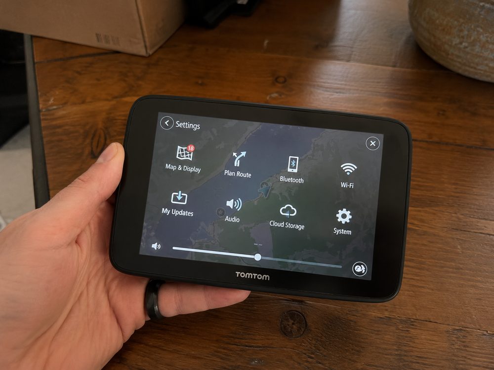 Einstellungsmen&uuml; des TomTom GO Camper Max